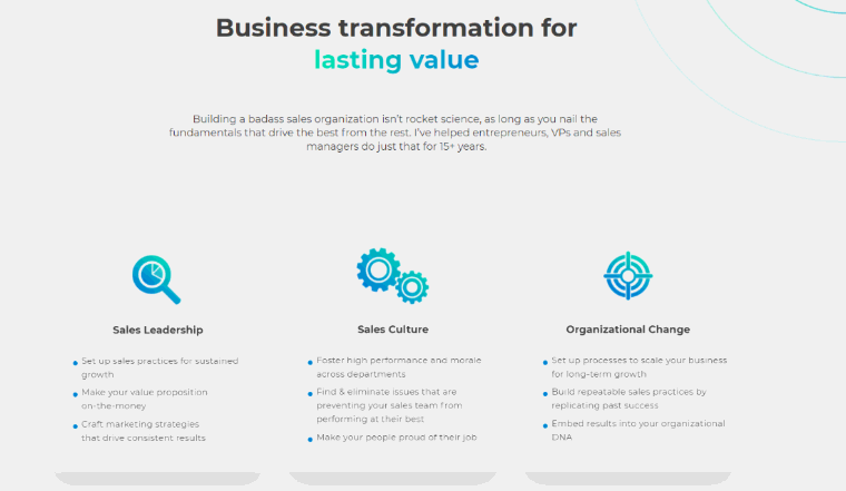 “Business transformation for lasting value” - the services trio