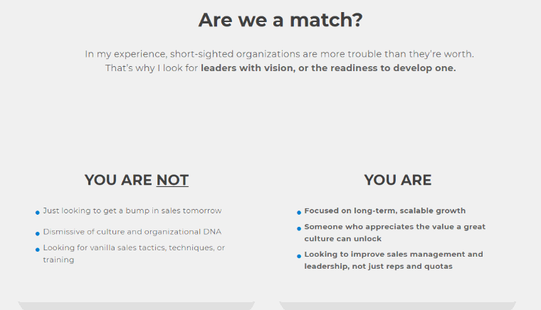 “Are we a match?” - you are / you are not