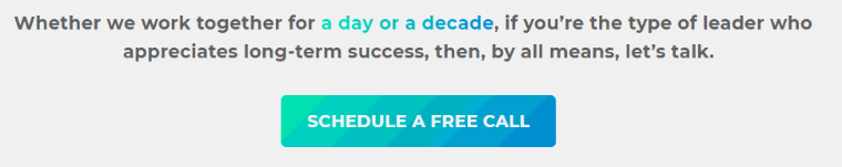 “A day or a decade” - the main call to action